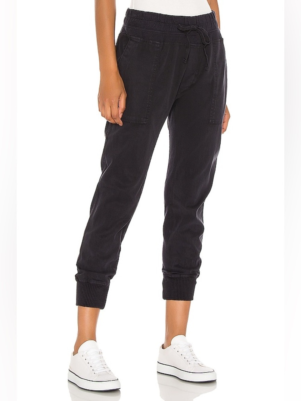 James Perse Women’s Cotton Black Joggers Pants Sz 4, XL